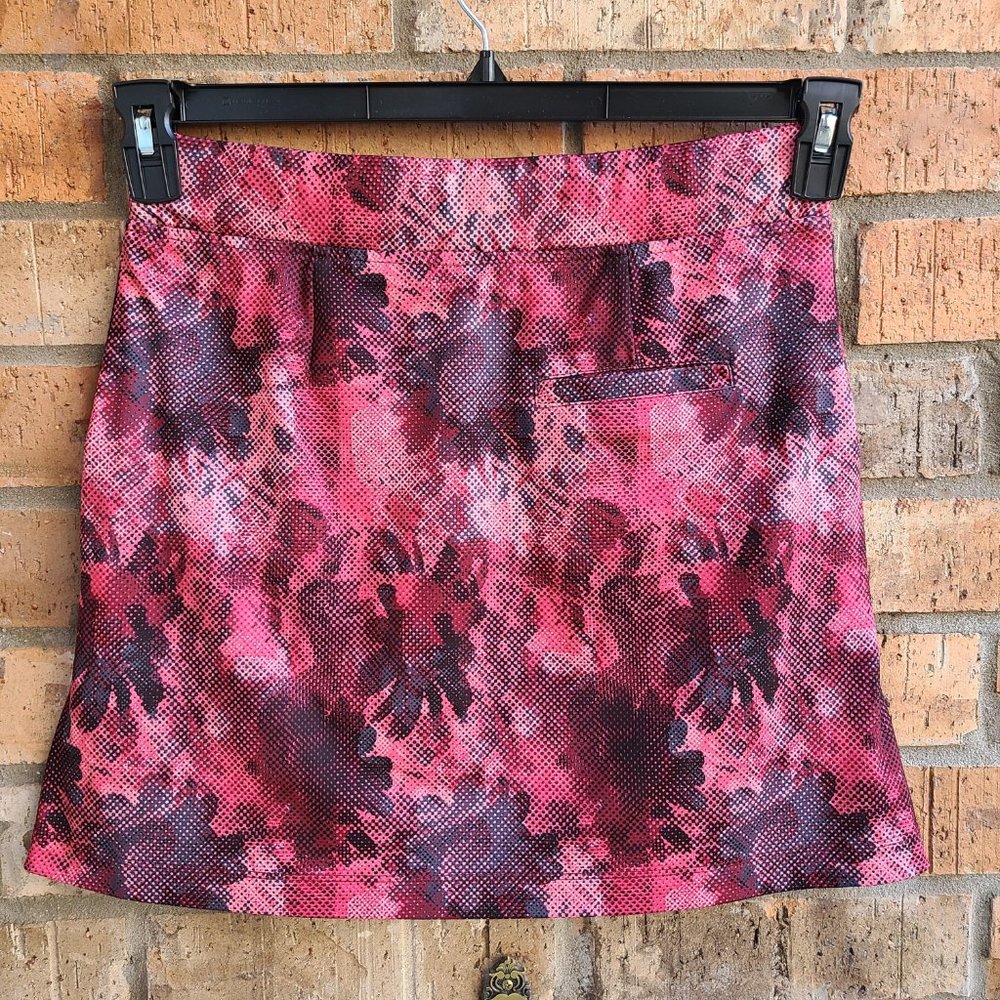 BERMUDA SANDS Pink Print GOLF SKORT Travel Casual Active Size S